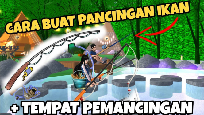 Membuat Kolam Pemancingan di Sakura School Simulator