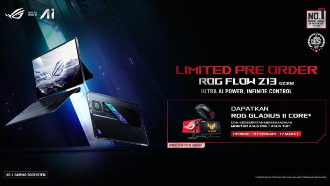 Pre-Order ASUS ROG Flow Z13 (2025) Dibuka! Bonus Gaming Monitor Senilai Jutaan Rupiah