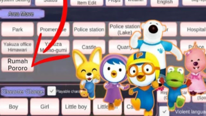 Panduan Menemukan Markas Pororo di Sakura School Simulator