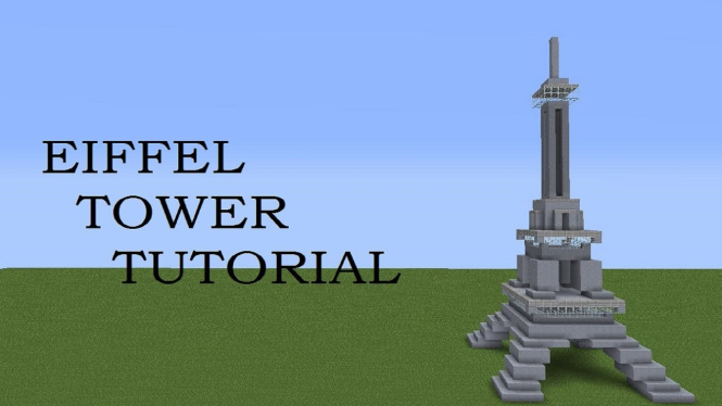 Membangun Menara Eiffel di Minecraft