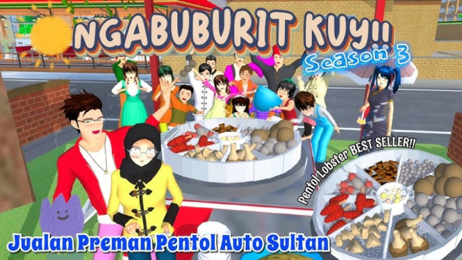 Ngabuburit Terbaik di Sakura School Simulator