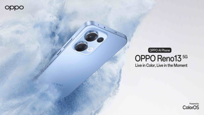 Oppo Reno 13 5G Hadir dalam Varian Sky Blue