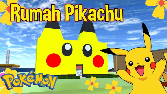 Rumah Pikachu di Sakura School Simulator