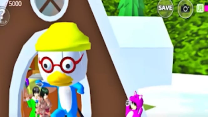 Rumah Pororo di Sakura School Simulator
