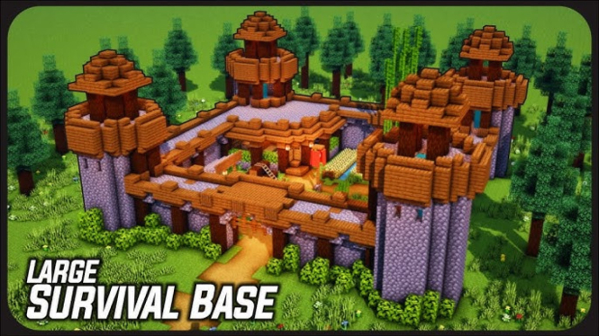 Membuat Benteng Besar di Minecraft
