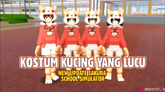 Bikin Kostum Kucing Lucu di Sakura School Simulator