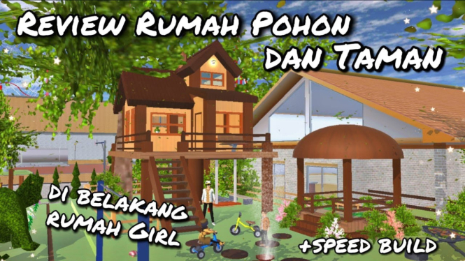 Membuat Rumah Pohon di Taman Sakura School Simulator