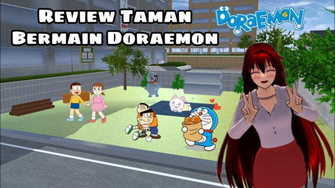 Taman Doraemon di Sakura School Simulator