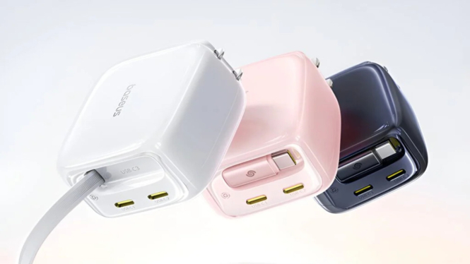 Baseus GaN 67W: Charger Canggih dengan Kabel Tarik & AI Thermal
