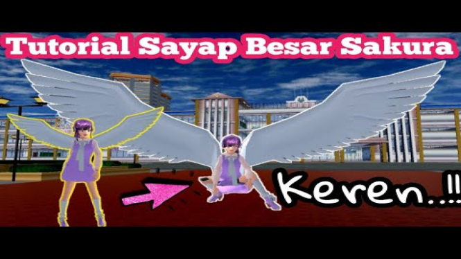 Bikin Sayap Keren di Sakura School Simulator,