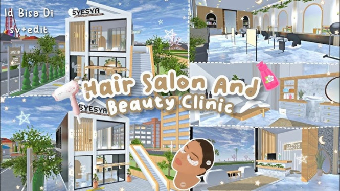 ID Klinik dan Salon Kecantikan di Sakura School Simulator