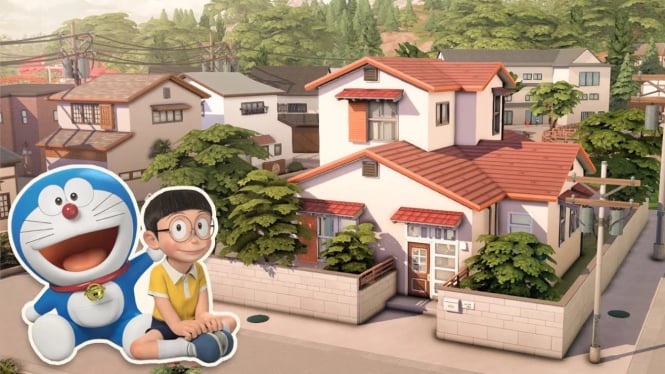 ID Props Rumah Doraemon dan Nobita di Sakura School Simulator