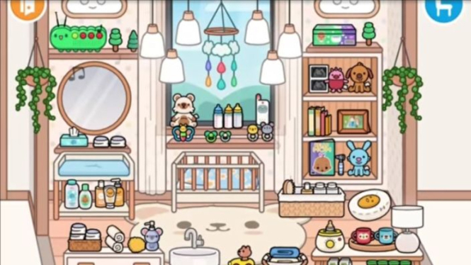 Kamar Bayi Estetik di Toca Boca