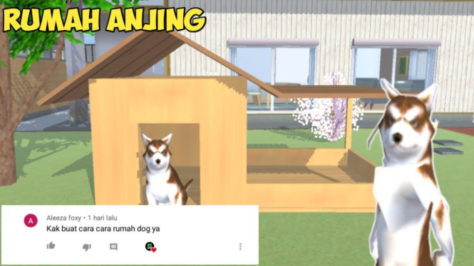 Rumah Anjing Lucu di Sakura School Simulator