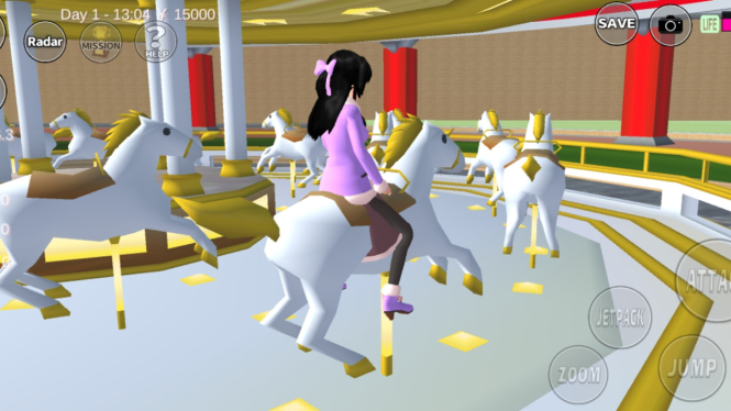 Komidi Putar di Sakura School Simulator