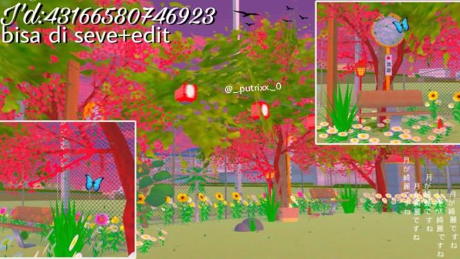 Membangun Taman Burung di Sakura School Simulator