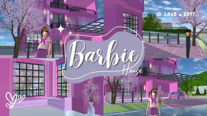 Rumah Barbie Tercantik di Sakura School Simulator