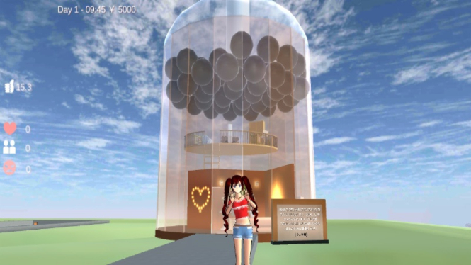 Rumah Boba Aesthetic di Sakura School Simulator