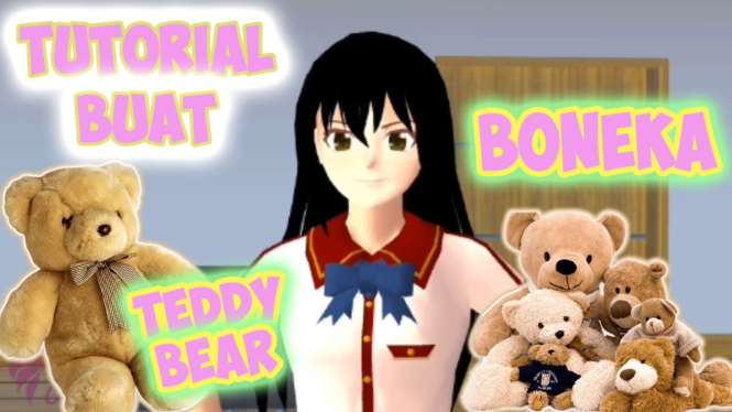Boneka Teddy Bear Lucu di Sakura School Simulator