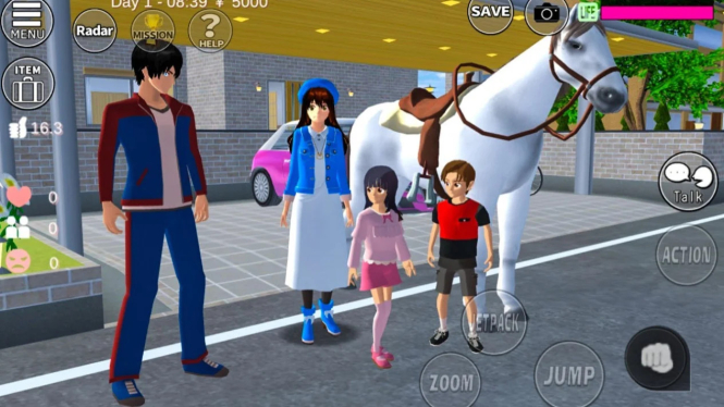 PANDUAN MUDAH Cara Jadi Koboi di Sakura School Simulator: Temukan Lokasi Kuda dan Menunggangi Kuda Keliling Kota