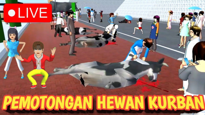 Pemotongan Hewan Kurban di Sakura School Simulator