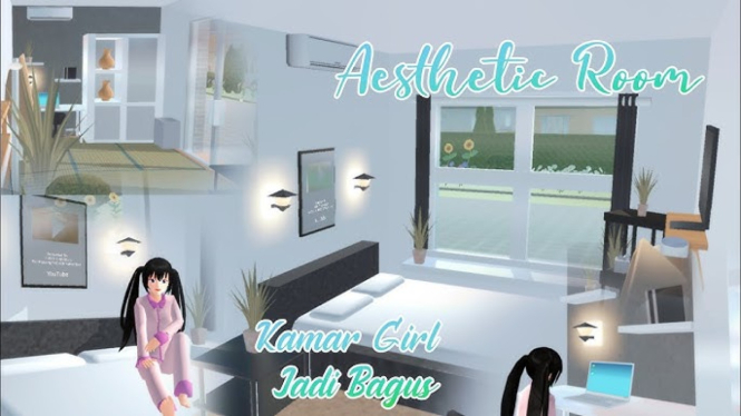Kamar Girl Estetik di Sakura School Simulator
