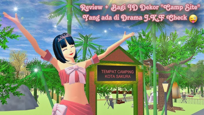 Camping Seru di Sakura School Simulator
