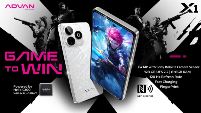 Advan X1 Meluncur, Bawa MediaTek Helio G100 untuk Performa Mulus di Segmen Entry-Level!