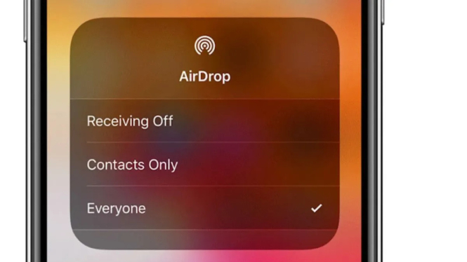 Airdrop in Iphone