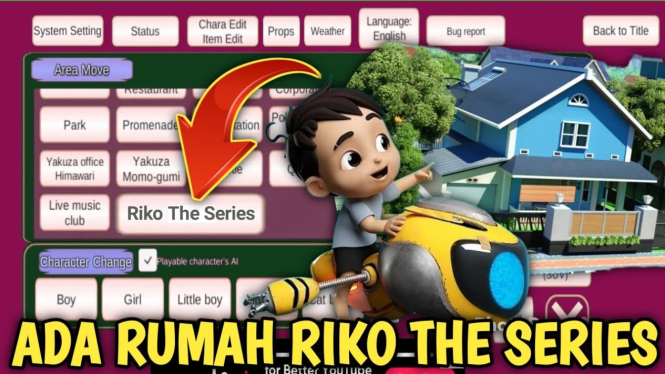 Rumah Riko The Series di Sakura School Simulator