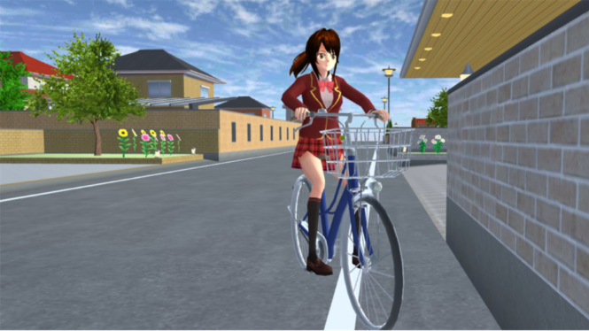 Sepeda di Sakura School Simulator