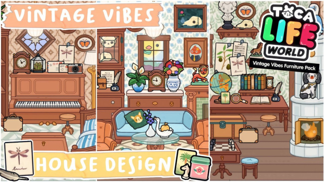 Dekorasi Vintage di Toca Life yang Bikin Rumahmu Makin Estetik