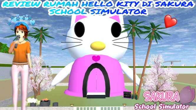 Rumah Hello Kitty di Sakura School Simulator
