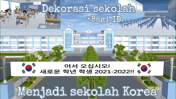 Sekolah Korea Paling Keren di Sakura School Simulator