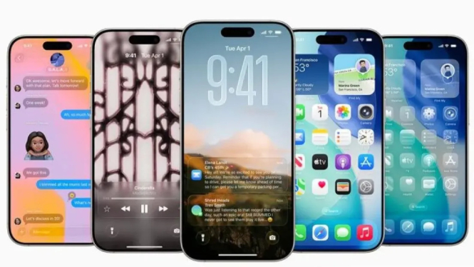 Tampilan Fitur "Liquid Glass" iOS26