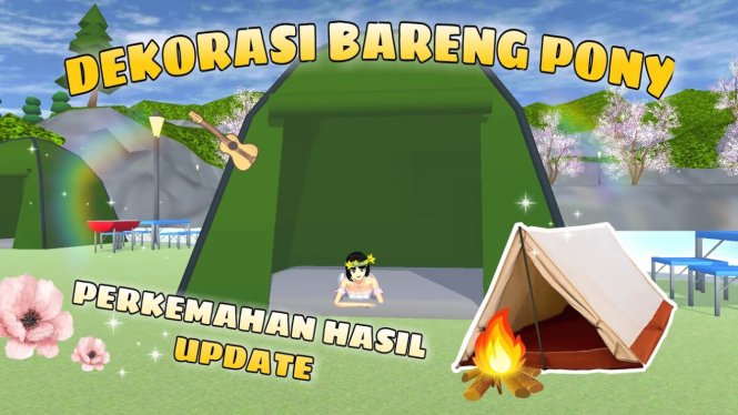 Dekorasi Kemah di Sakura School Simulator