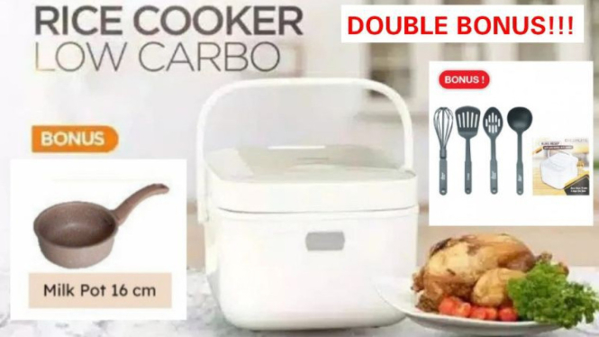 Rice Cooker Sehat Ecohome ELS-888, Kurangi Gula Hingga 57%!