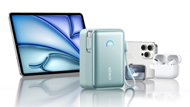 Anker Rilis Power Bank 10.000mAh dengan Kabel Tarik USB-C 45W