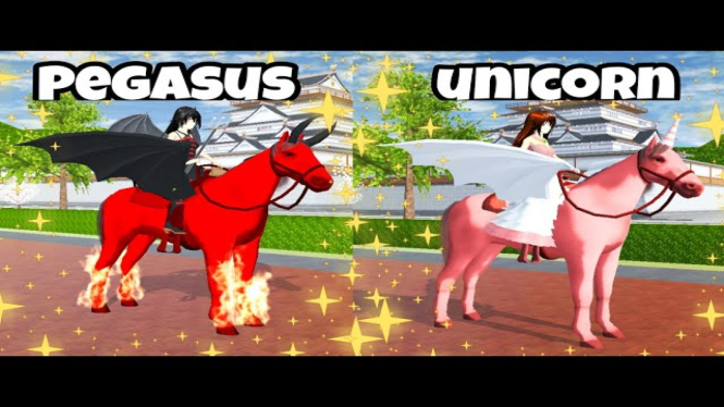 Kuda Terbang di Sakura School Simulator