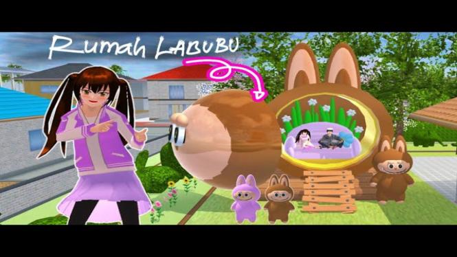 Rumah Labubu Lucu di Sakura School Simulator