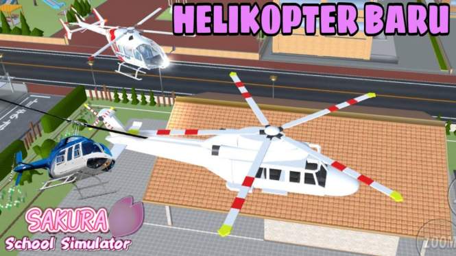Helikopter di Sakura School Simulator