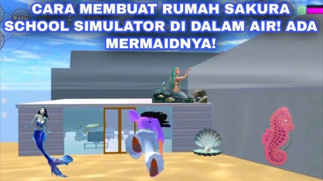 Rumah Putri Duyung di Sakura School Simulator,