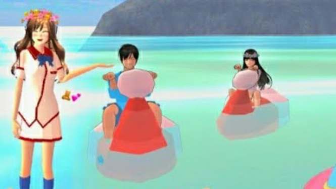 Jet Ski di Sakura School Simulator