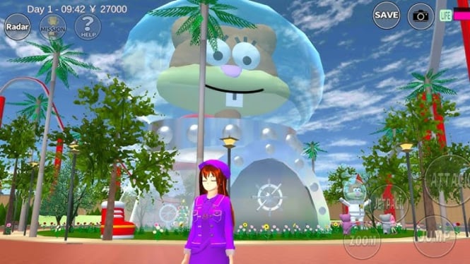 Cara Bikin Rumah Kaca Sandy Spongebob di Sakura School Simulator, Serasa Hidup di Bikini Bottom!