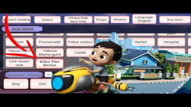 Rumah Riko The Series di Sakura School Simulator
