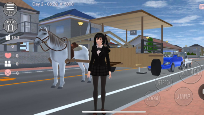 Delman di Sakura School Simulator