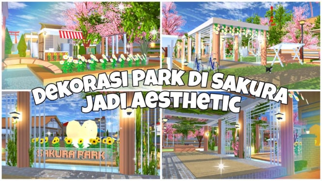 Taman Wisata Anak Estetik di Sakura School Simulator