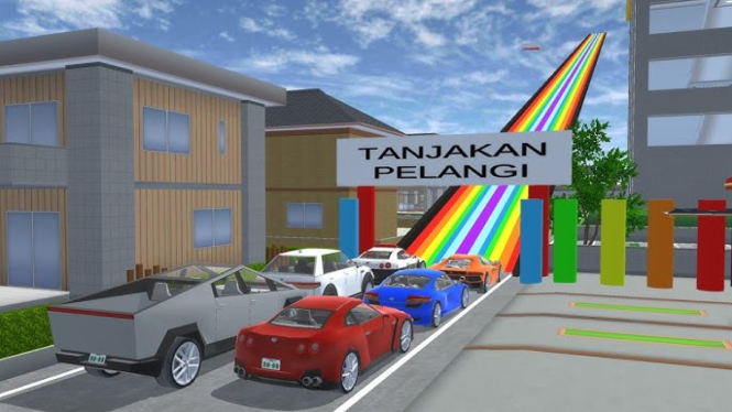 Tanjakan Pelangi dengan Mudah di Sakura School Simulator