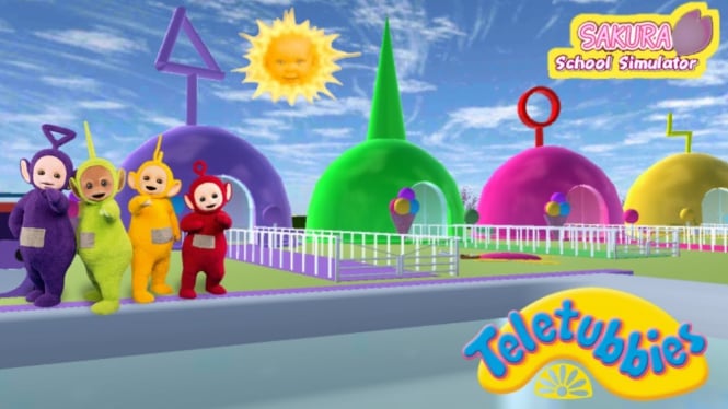 Teletubbies di Sakura School Simulator
