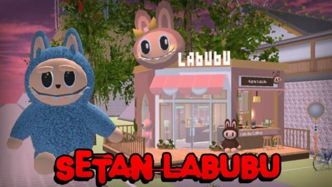 Setan Labubu di Sakura School Simulator